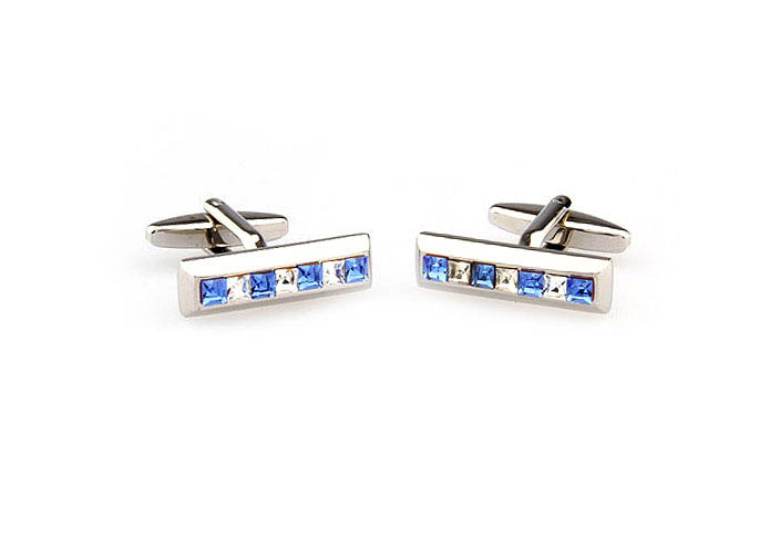  Blue White Cufflinks Crystal Cufflinks Wholesale & Customized  CL665944