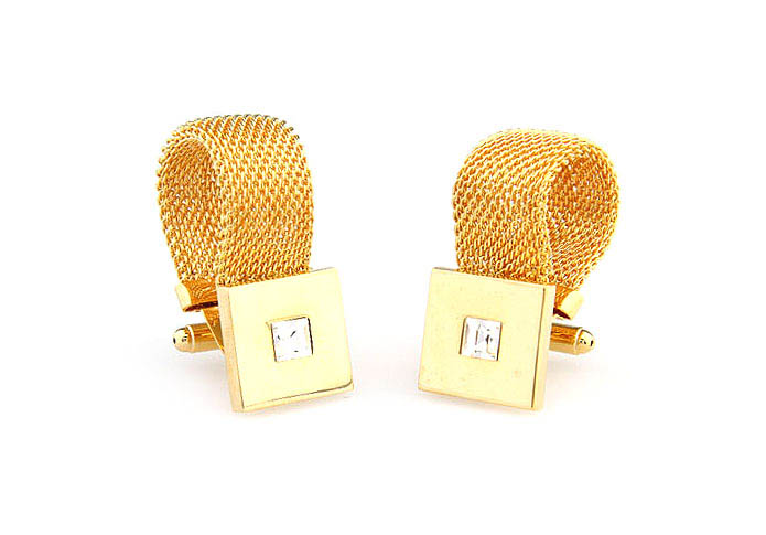 Chain Cufflinks  Gold Luxury Cufflinks Crystal Cufflinks Funny Wholesale & Customized  CL665950