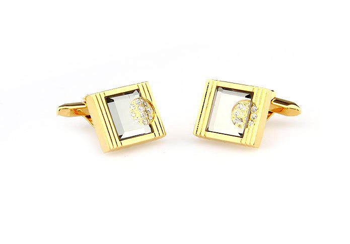  Gold Luxury Cufflinks Crystal Cufflinks Wholesale & Customized  CL666017