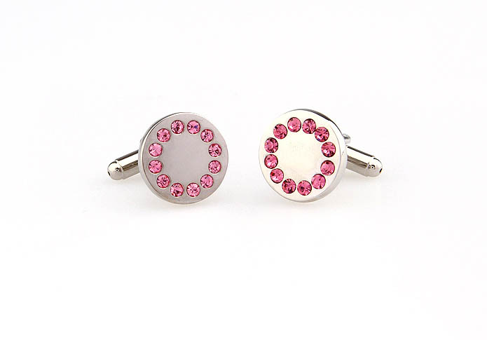  Pink Charm Cufflinks Crystal Cufflinks Wholesale & Customized  CL666245