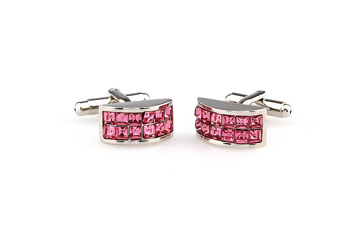  Pink Charm Cufflinks Crystal Cufflinks Wholesale & Customized  CL666270