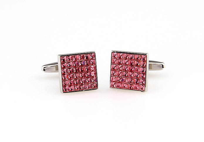  Pink Charm Cufflinks Crystal Cufflinks Wholesale & Customized  CL666316