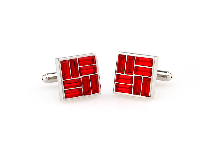  Red Festive Cufflinks Crystal Cufflinks Wholesale & Customized  CL666318