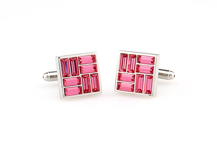  Pink Charm Cufflinks Crystal Cufflinks Wholesale & Customized  CL666319