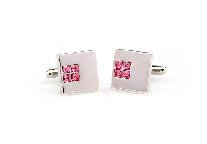 Pink Charm Cufflinks Crystal Cufflinks Wholesale & Customized  CL666339