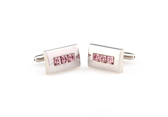  Pink Charm Cufflinks Crystal Cufflinks Wholesale & Customized  CL666360