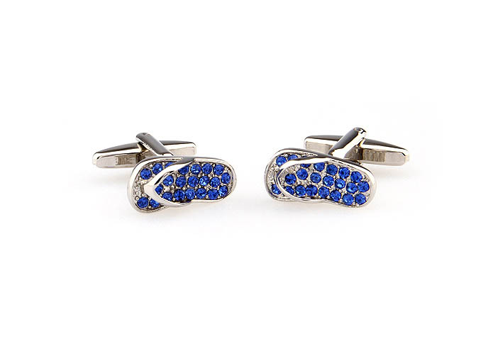 Slippers Cufflinks  Blue Elegant Cufflinks Crystal Cufflinks Hipster Wear Wholesale & Customized  CL666388