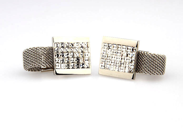 Chain Cufflinks  White Purity Cufflinks Crystal Cufflinks Funny Wholesale & Customized  CL666551