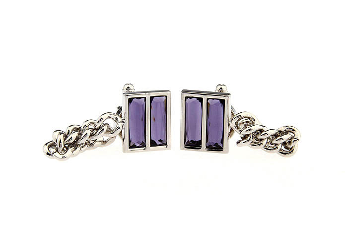 Chain Cufflinks  Purple Romantic Cufflinks Crystal Cufflinks Funny Wholesale & Customized  CL666690