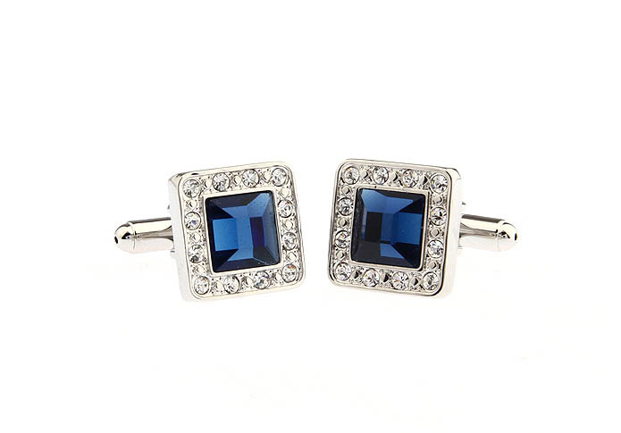  Blue White Cufflinks Crystal Cufflinks Wholesale & Customized  CL666714