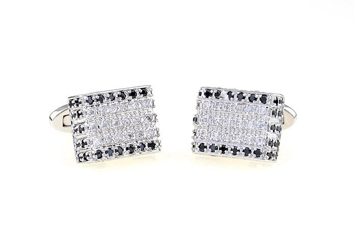  Black White Cufflinks Crystal Cufflinks Wholesale & Customized  CL680950