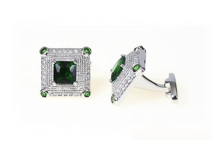  Green Intimate Cufflinks Crystal Cufflinks Wholesale & Customized  CL680954