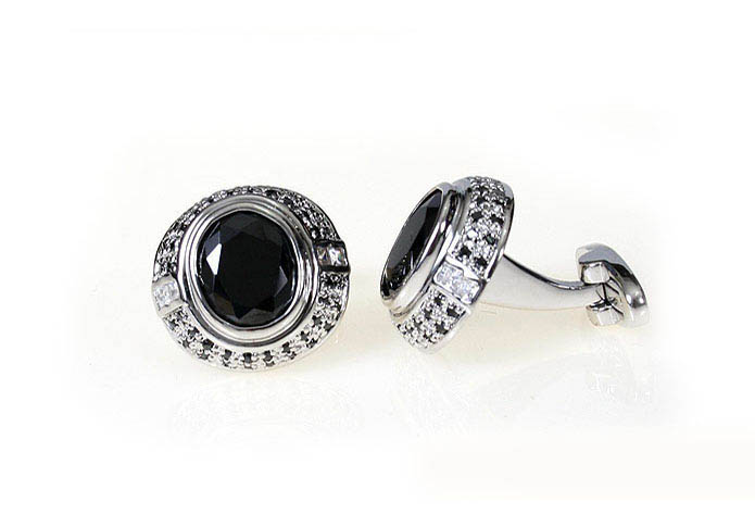  Black Classic Cufflinks Crystal Cufflinks Wholesale & Customized  CL680956