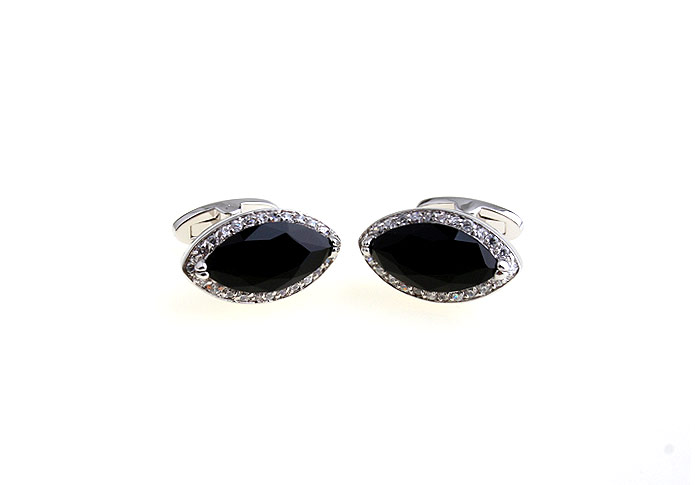  Black White Cufflinks Crystal Cufflinks Wholesale & Customized  CL681004