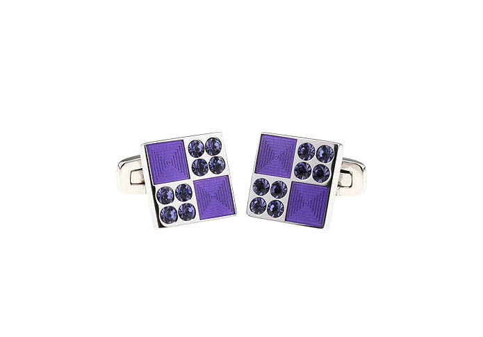  Purple Romantic Cufflinks Crystal Cufflinks Wholesale & Customized  CL681020