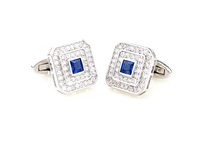  Blue White Cufflinks Crystal Cufflinks Wholesale & Customized  CL681082
