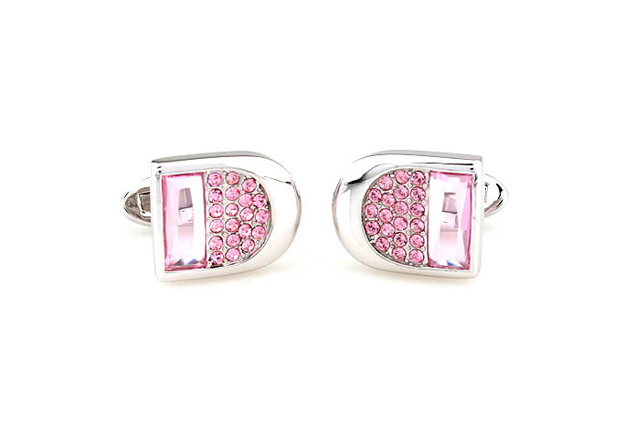  Pink Charm Cufflinks Crystal Cufflinks Wholesale & Customized  CL681100
