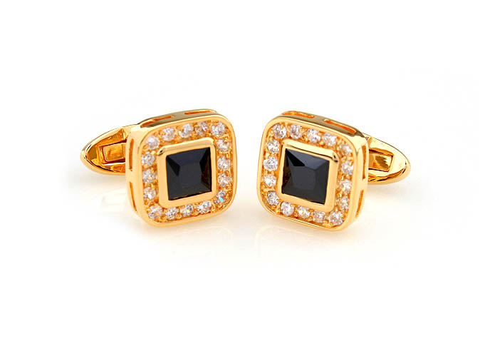  Gold Luxury Cufflinks Crystal Cufflinks Wholesale & Customized  CL681113