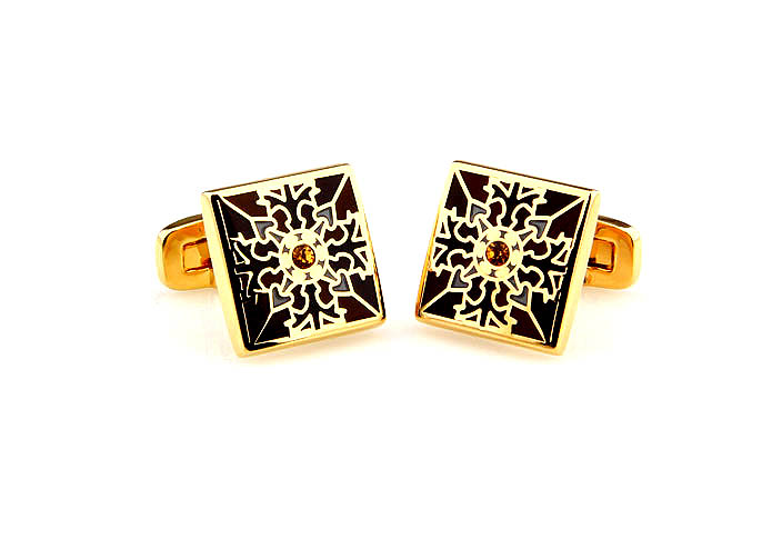 Greece pattern Cufflinks  Gold Luxury Cufflinks Crystal Cufflinks Funny Wholesale & Customized  CL681123