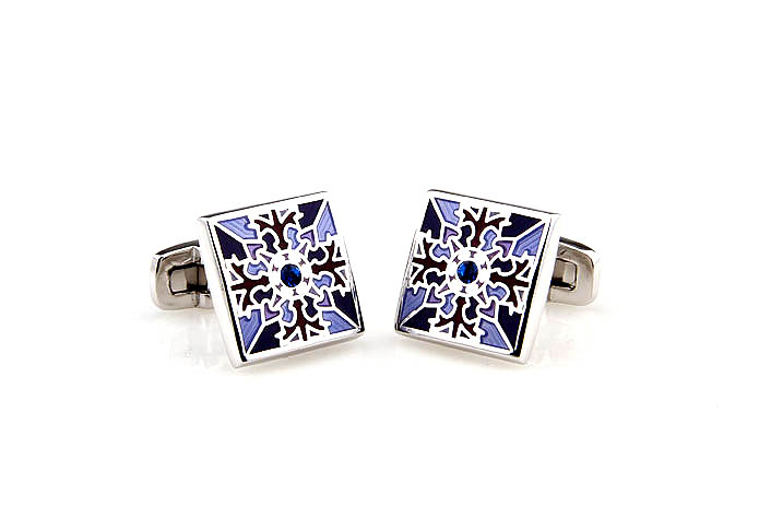 Greece pattern Cufflinks  Blue Elegant Cufflinks Crystal Cufflinks Funny Wholesale & Customized  CL681124