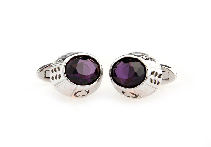  Purple Romantic Cufflinks Crystal Cufflinks Wholesale & Customized  CL681138