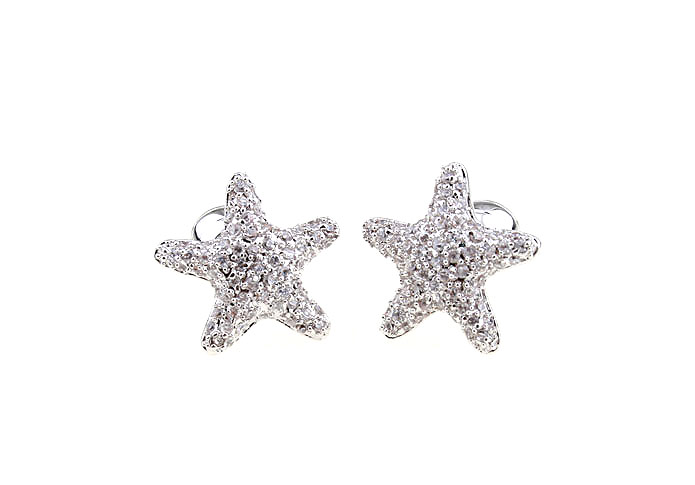 Starfish Cufflinks  White Purity Cufflinks Crystal Cufflinks Funny Wholesale & Customized  CL690727