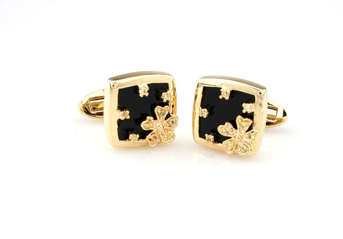Flowers Cufflinks  Gold Luxury Cufflinks Crystal Cufflinks Funny Wholesale & Customized  CL690743