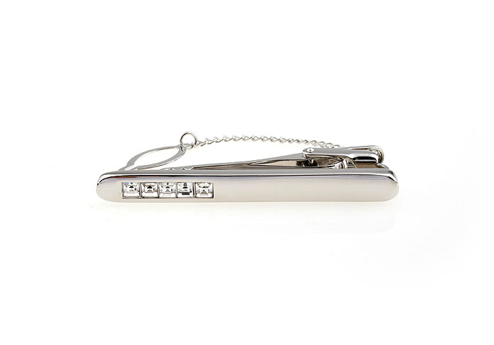  White Purity Tie Clips Crystal Tie Clips Wholesale & Customized  CL850754