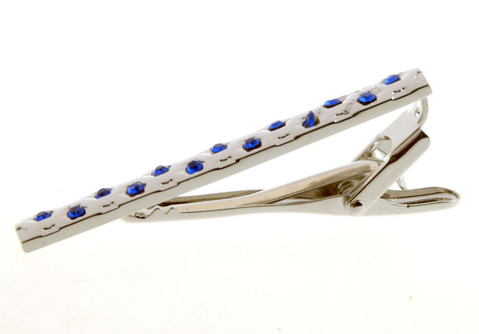  Blue Elegant Tie Clips Crystal Tie Clips Wholesale & Customized  CL851030