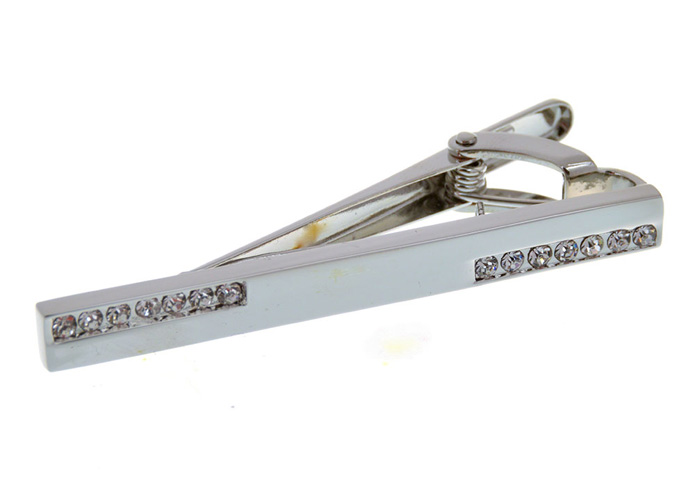  White Purity Tie Clips Crystal Tie Clips Wholesale & Customized  CL851169