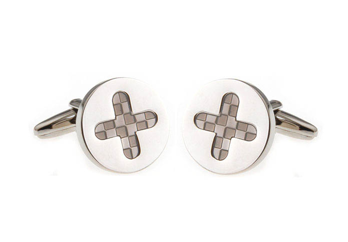 Cross Cufflinks  Gray Steady Cufflinks Enamel Cufflinks Wholesale & Customized  CL640916