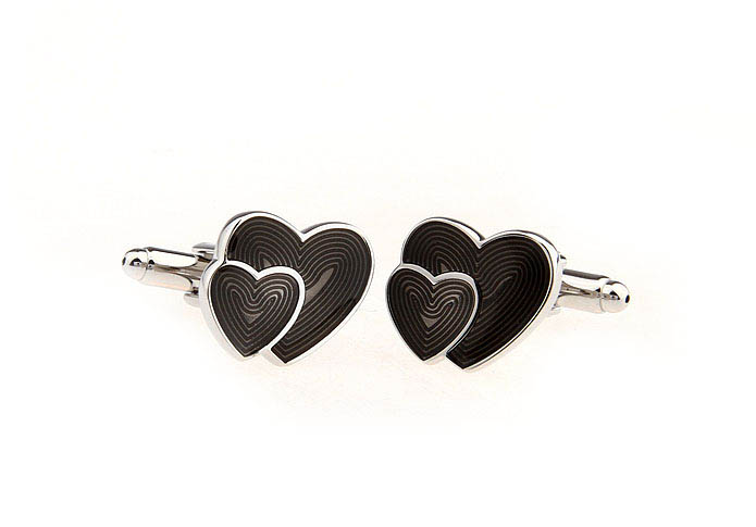 Valentine Girl Heart of India Cufflinks  Black Classic Cufflinks Enamel Cufflinks Recreation Wholesale & Customized  CL651277