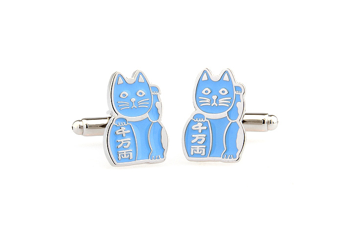 Lucky Cat  Cufflinks  Blue Elegant Cufflinks Enamel Cufflinks Animal Wholesale & Customized  CL653204