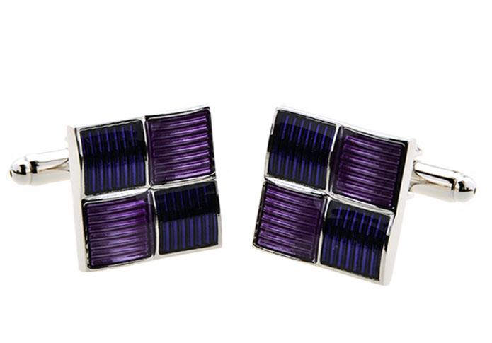  Purple Romantic Cufflinks Enamel Cufflinks Wholesale & Customized  CL654194