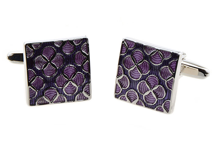  Purple Romantic Cufflinks Enamel Cufflinks Wholesale & Customized  CL654195