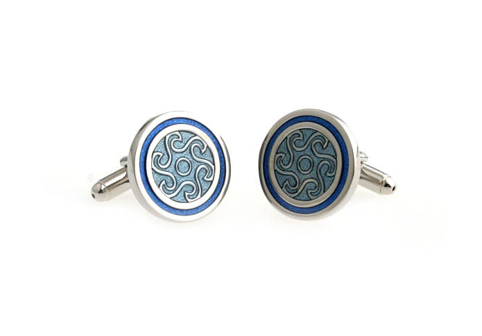 Greece pattern Cufflinks  Blue Elegant Cufflinks Enamel Cufflinks Wholesale & Customized  CL662019