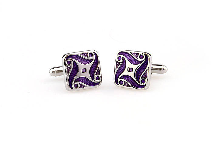  Purple Romantic Cufflinks Enamel Cufflinks Wholesale & Customized  CL662106