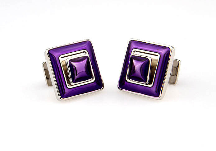  Purple Romantic Cufflinks Enamel Cufflinks Wholesale & Customized  CL662196