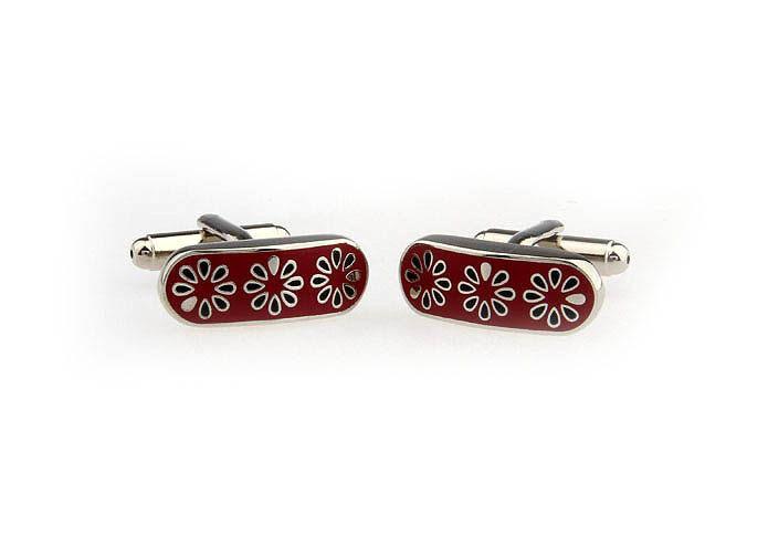  Red Festive Cufflinks Enamel Cufflinks Wholesale & Customized  CL670880