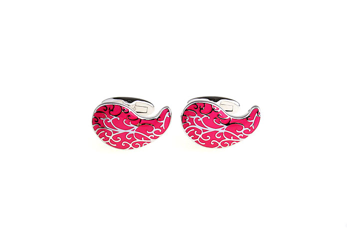 Comma Cufflinks  Pink Charm Cufflinks Enamel Cufflinks Funny Wholesale & Customized  CL680723