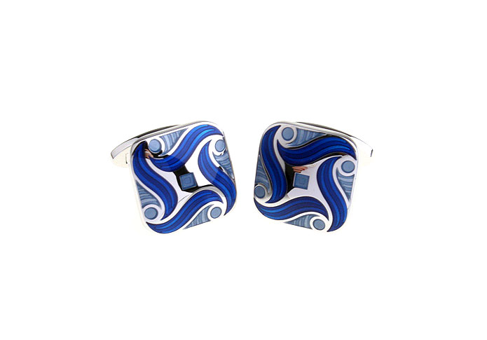  Blue Elegant Cufflinks Enamel Cufflinks Funny Wholesale & Customized  CL680731
