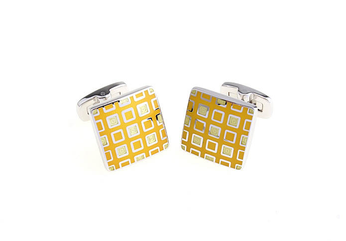  Yellow Lively Cufflinks Enamel Cufflinks Wholesale & Customized  CL680755
