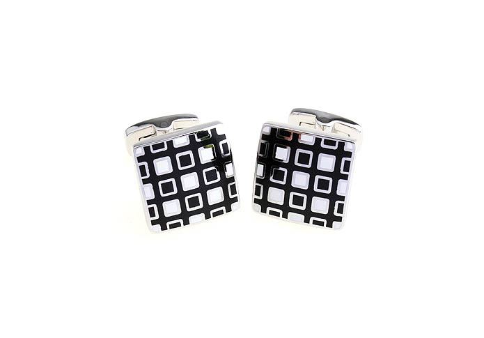  Black White Cufflinks Enamel Cufflinks Wholesale & Customized  CL680760
