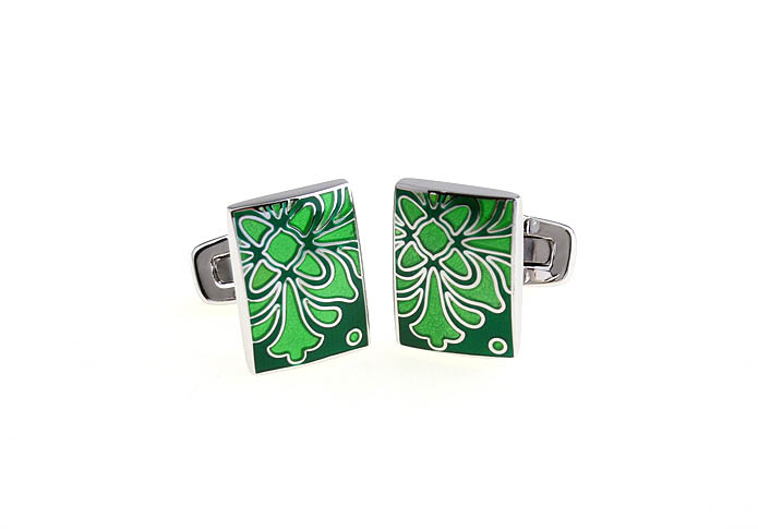 Greece pattern Cufflinks  Green Intimate Cufflinks Enamel Cufflinks Wholesale & Customized  CL680798