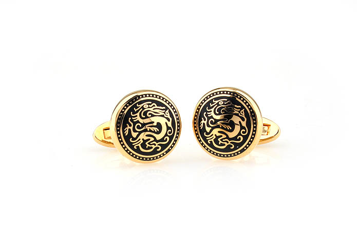 Chinese Dragon Cufflinks  Gold Luxury Cufflinks Enamel Cufflinks Wholesale & Customized  CL680832
