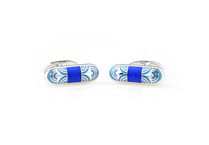  Blue Elegant Cufflinks Enamel Cufflinks Wholesale & Customized  CL680860