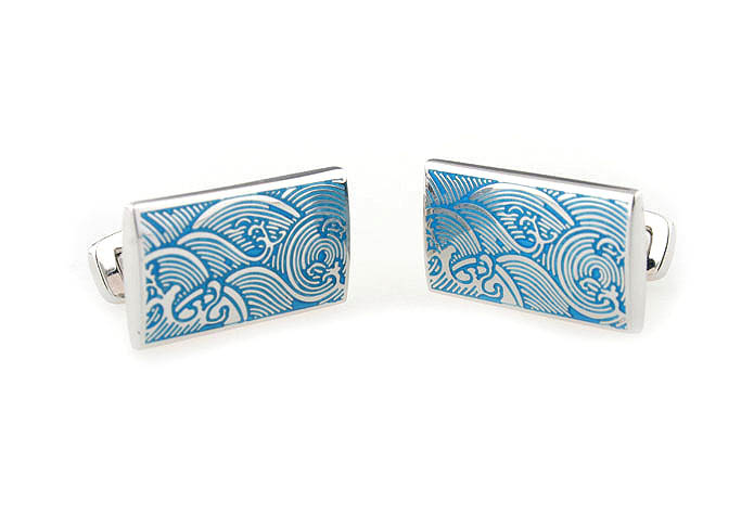 Spray Cufflinks  Blue Elegant Cufflinks Enamel Cufflinks Wholesale & Customized  CL680911