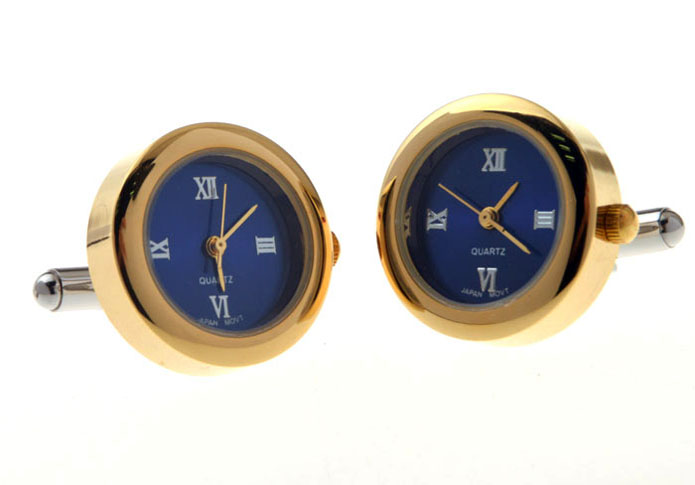 Electronic Watch Cufflinks  Blue Elegant Cufflinks Printed Cufflinks Tools Wholesale & Customized  CL655884