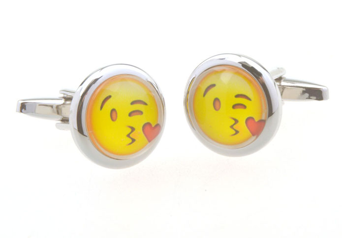 Air Kiss Cufflinks  Yellow Lively Cufflinks Printed Cufflinks Funny Wholesale & Customized  CL656381