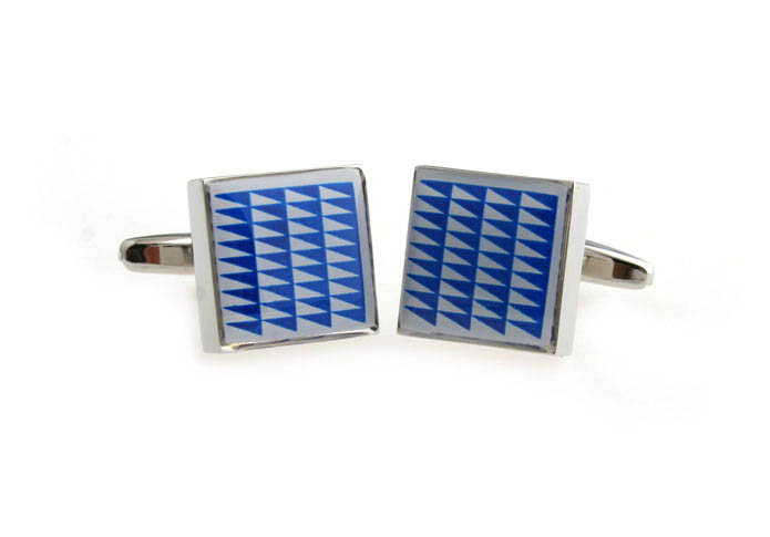  Blue White Cufflinks Printed Cufflinks Wholesale & Customized  CL662305